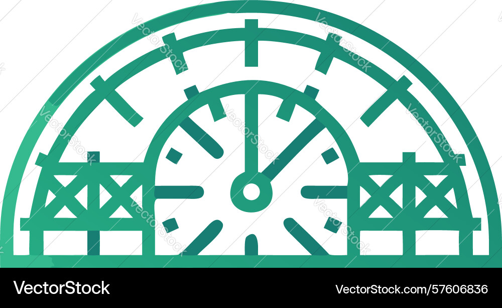 Abstract time measurement icon for data design vector image