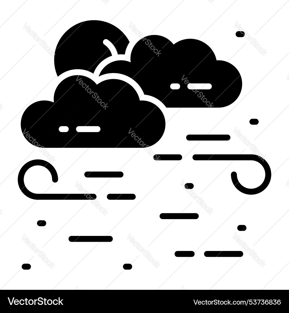 Cloud forecast cloudy icon in modern style Vector Image