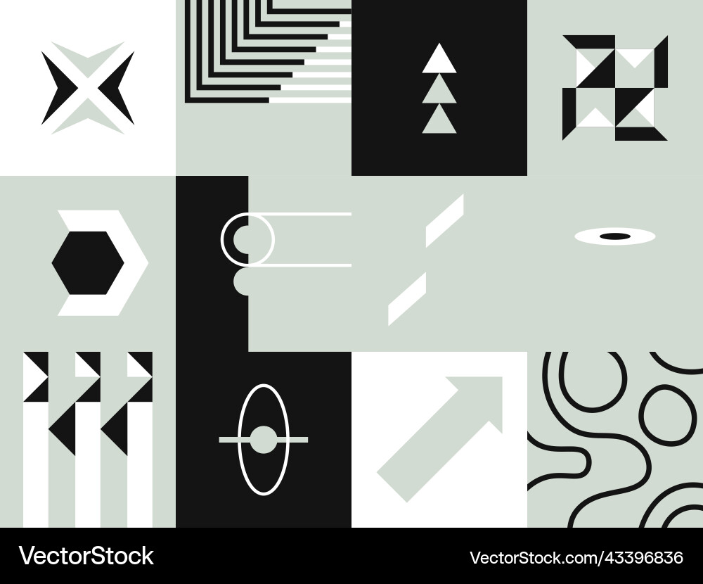 Square and abstract print geometric shapes forms Square and abstract print geometric shapes forms vector image