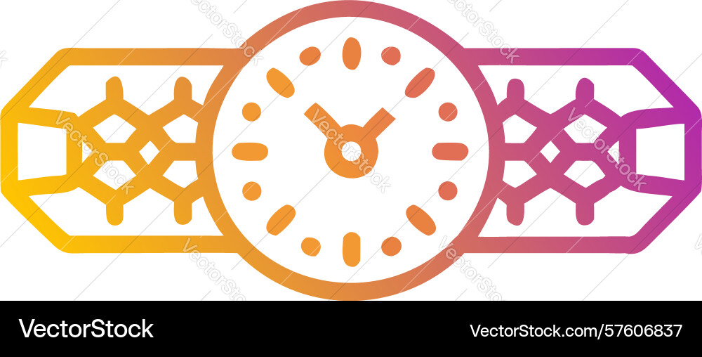 Abstract time device with complex layers design vector image