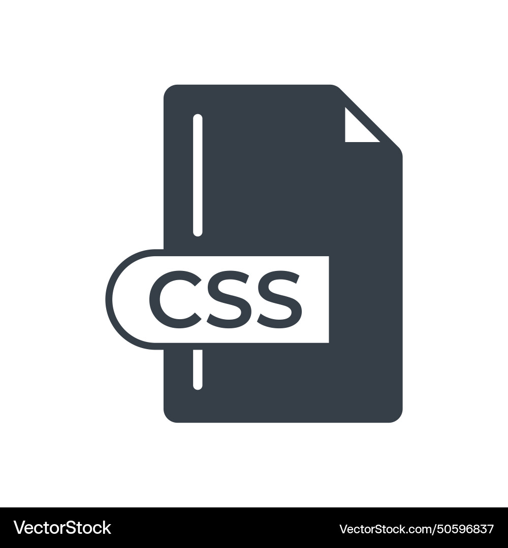 Css-Dateiformat-Symbolerweiterung gefüllt vektorbild