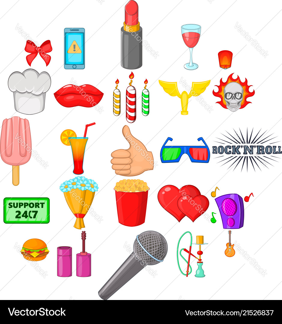 Fare icons set cartoon style Fare icons set cartoon style vector image