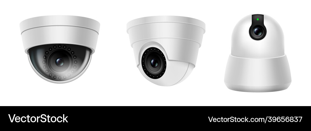 Modern Security Camera - Dome Style Royalty Free Vector