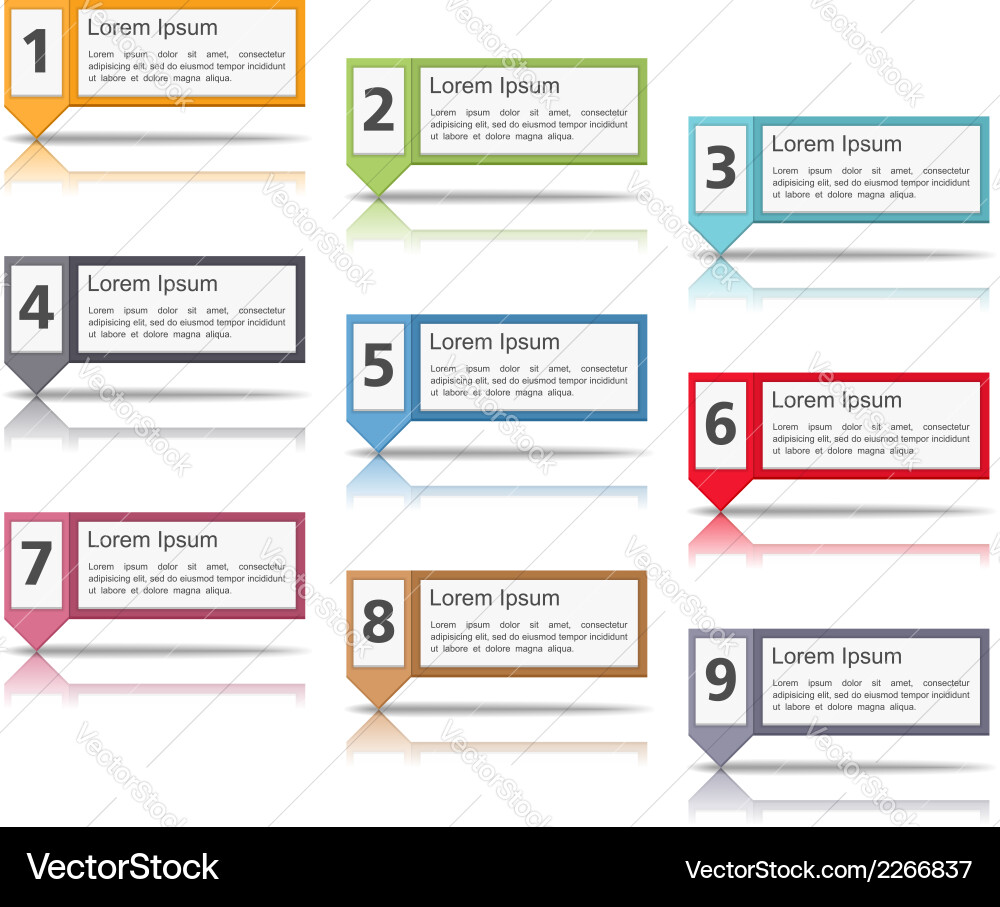 Number Elements & Layout vector image
