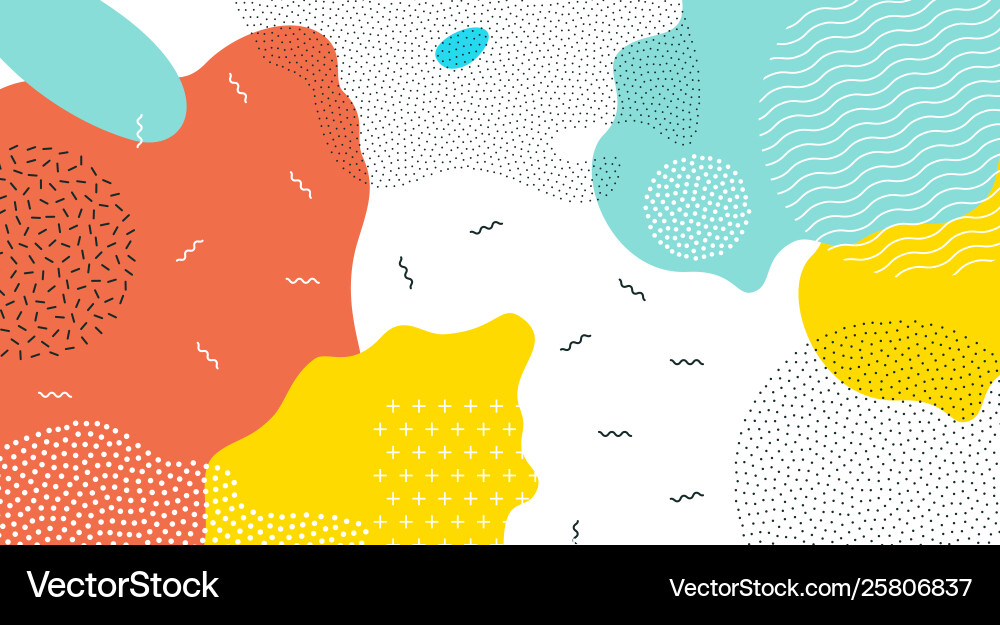 Retro Memphis Splash Pattern vector image