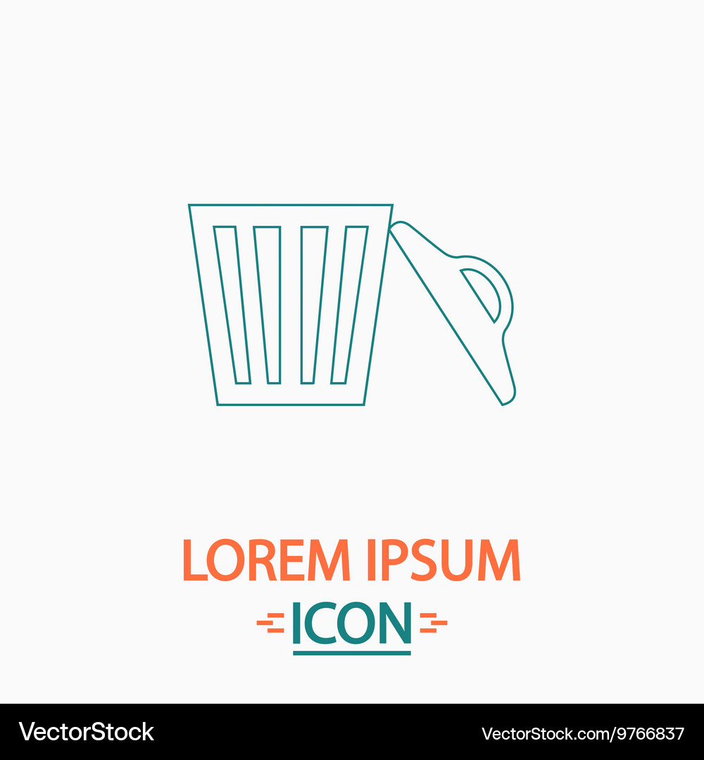 Trash computer symbol Trash computer symbol Vector Image