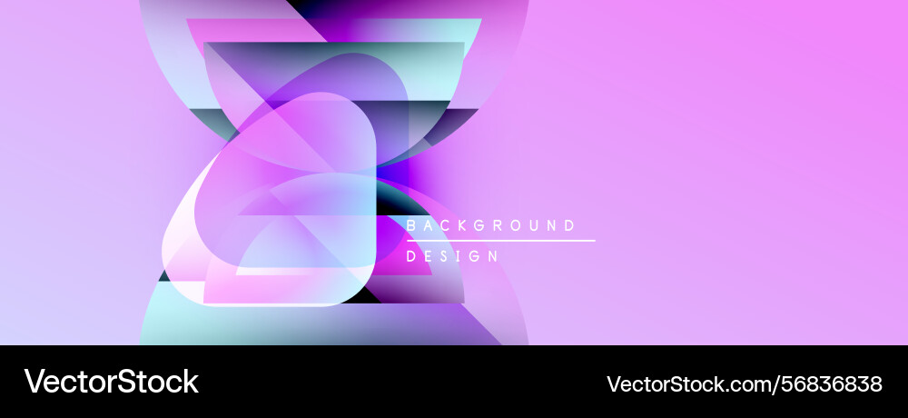 Abstract geometric shapes overlap creating Vector Image
