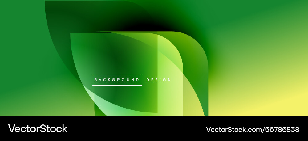 Abstract green gradient background overlapping Vector Image