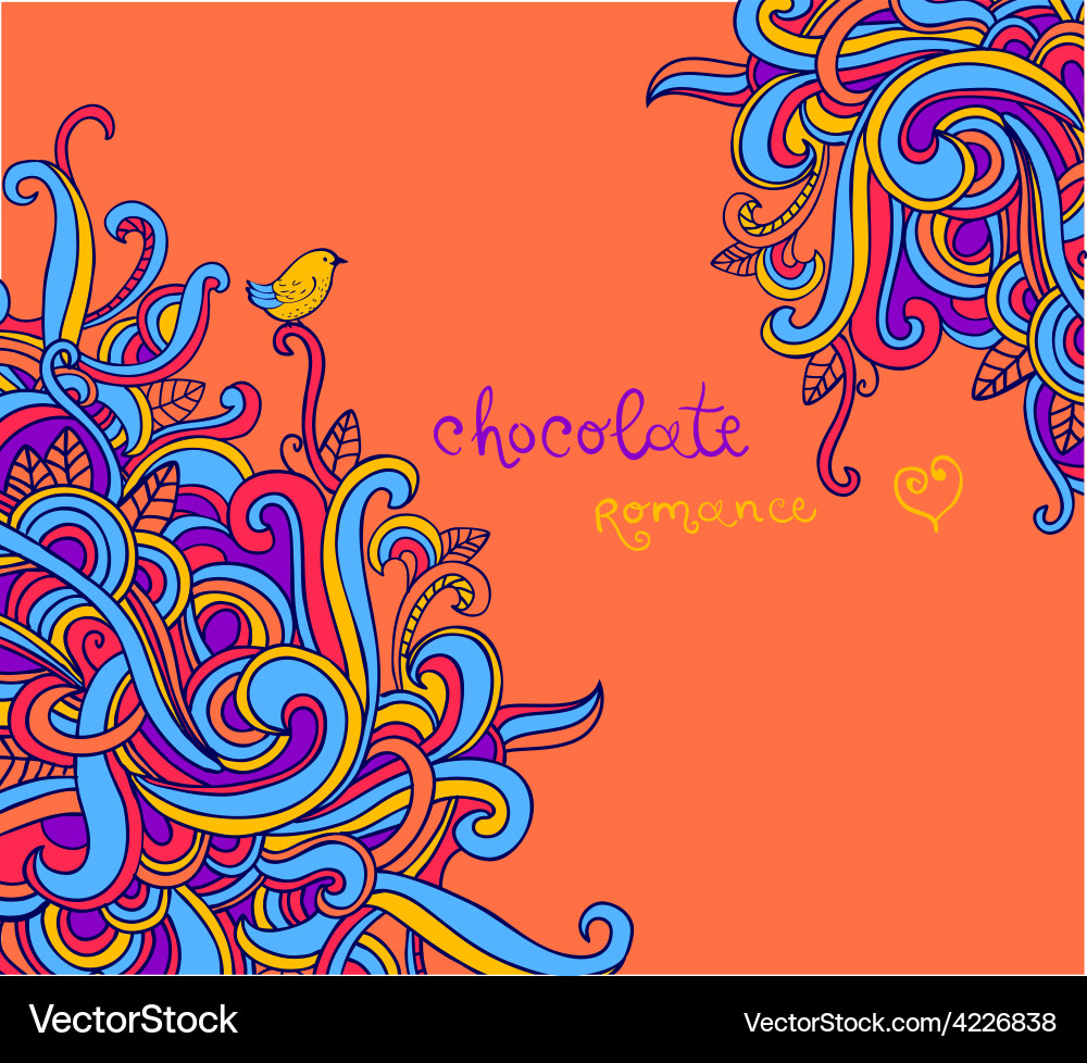 Background with abstract curls vector image