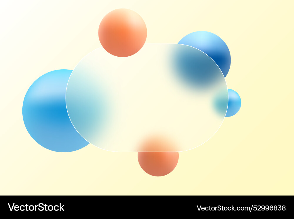 Gradient background and 3d spheres Vector Image