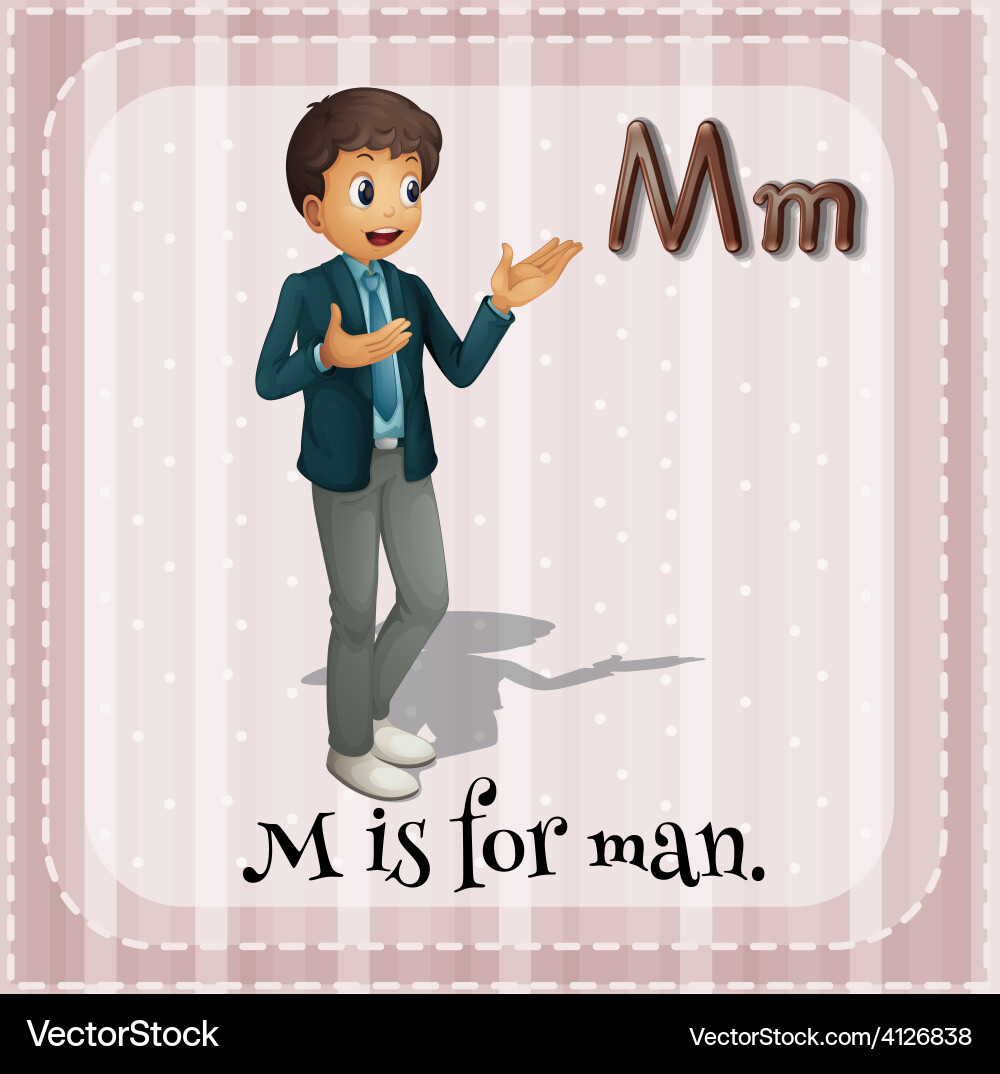 Letter m Royalty Free Vector Image - VectorStock