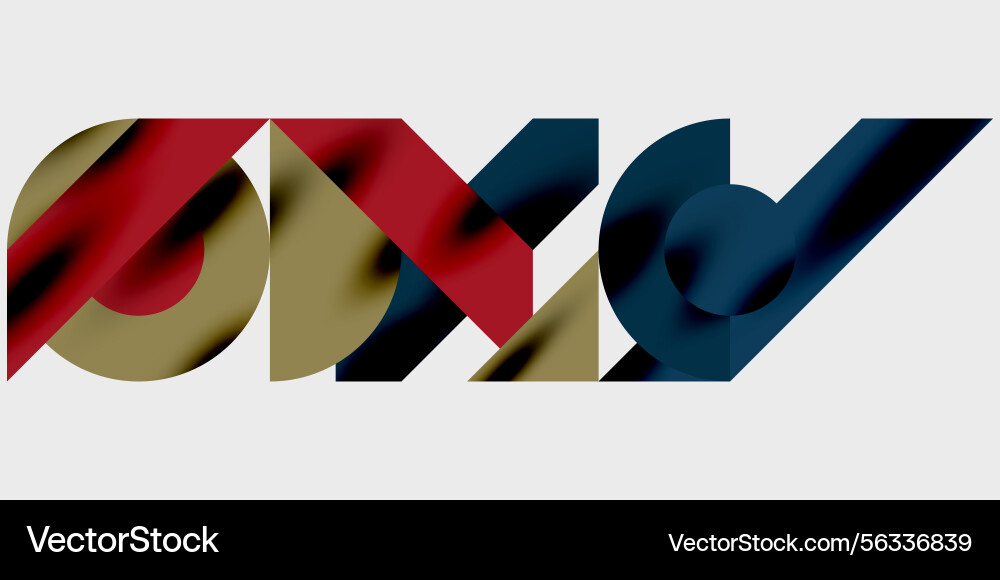 Abstract graphic design features overlapping Vector Image