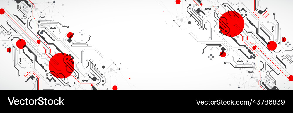 Abstract Technology Circuit Network vector image