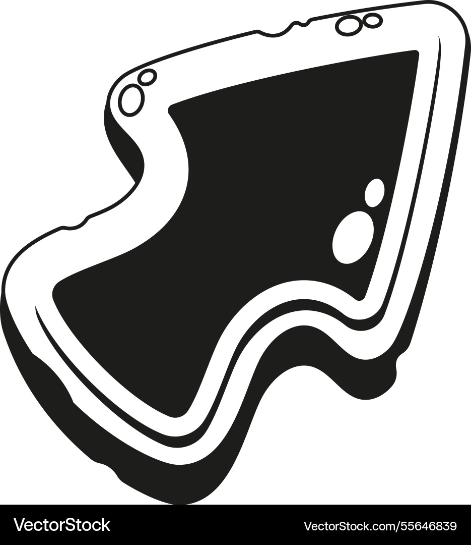 Black-and-white cursor pointing gui asset vector image