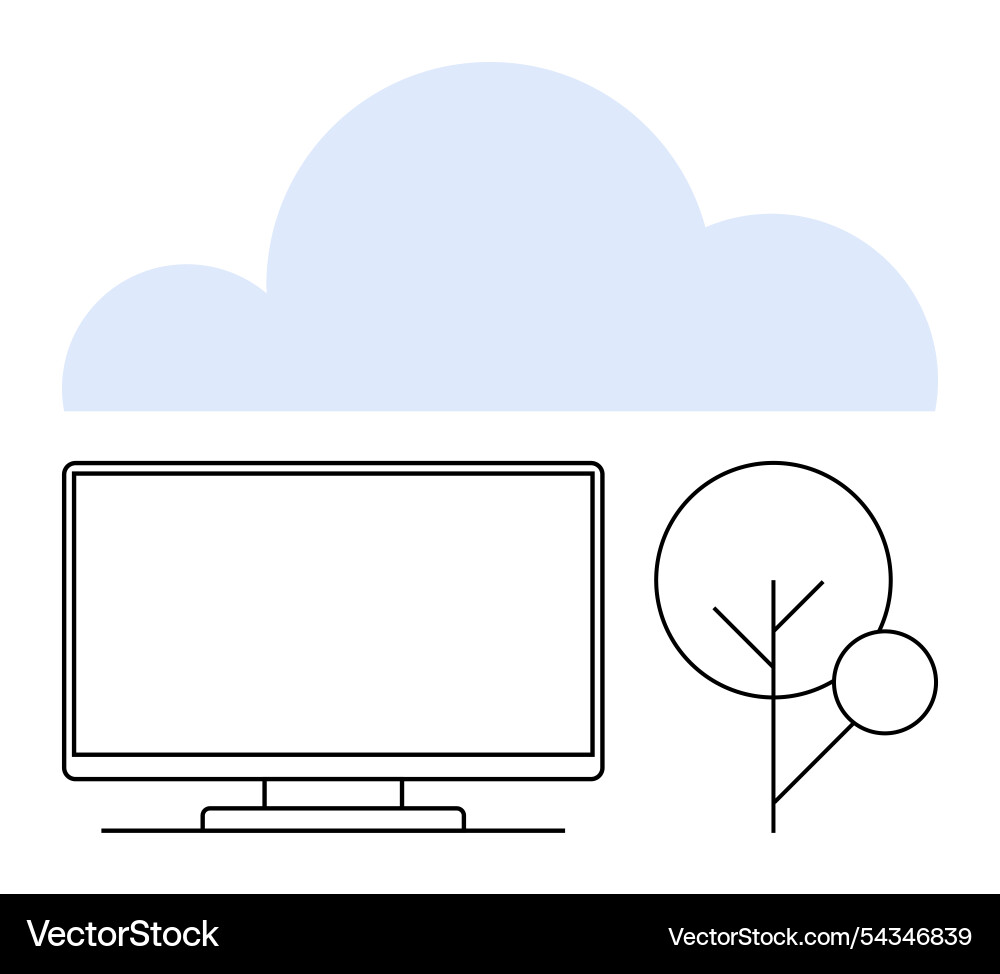 Cloud computing and environmental efficiency Vector Image