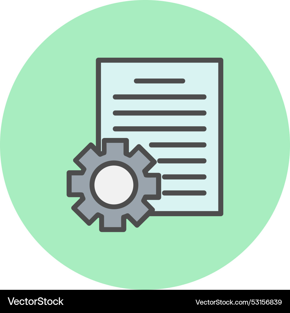 Development line filled circle icon vector image