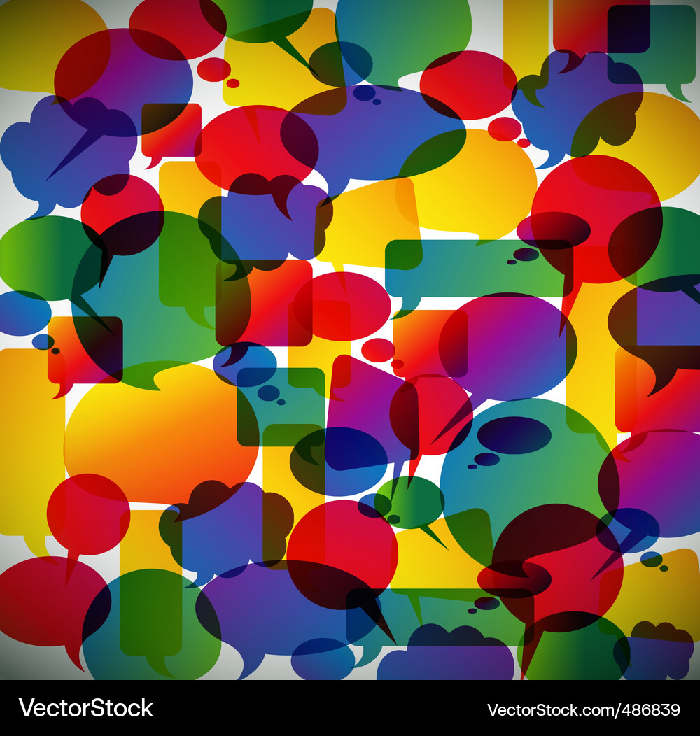 Speech Bubble Abstract Background Vector Image