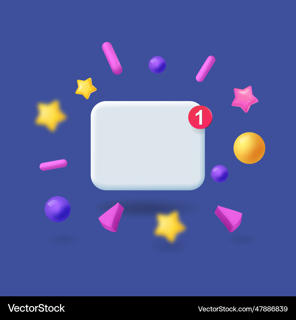 White empty speech bubble with new message vector image