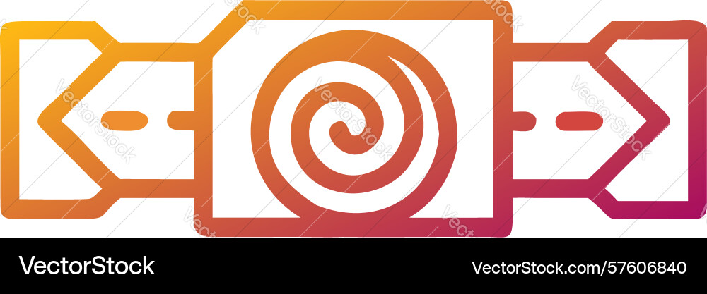 Abstract time flow icon with dynamic lines design vector image