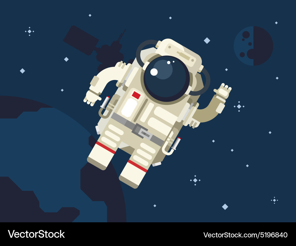 Astronaut in Space vector image