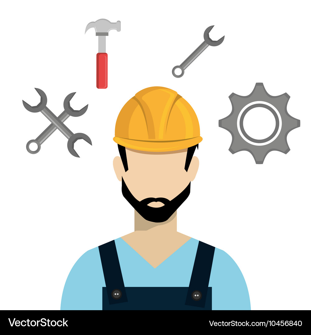 Builder constructor worker icon Vector Image