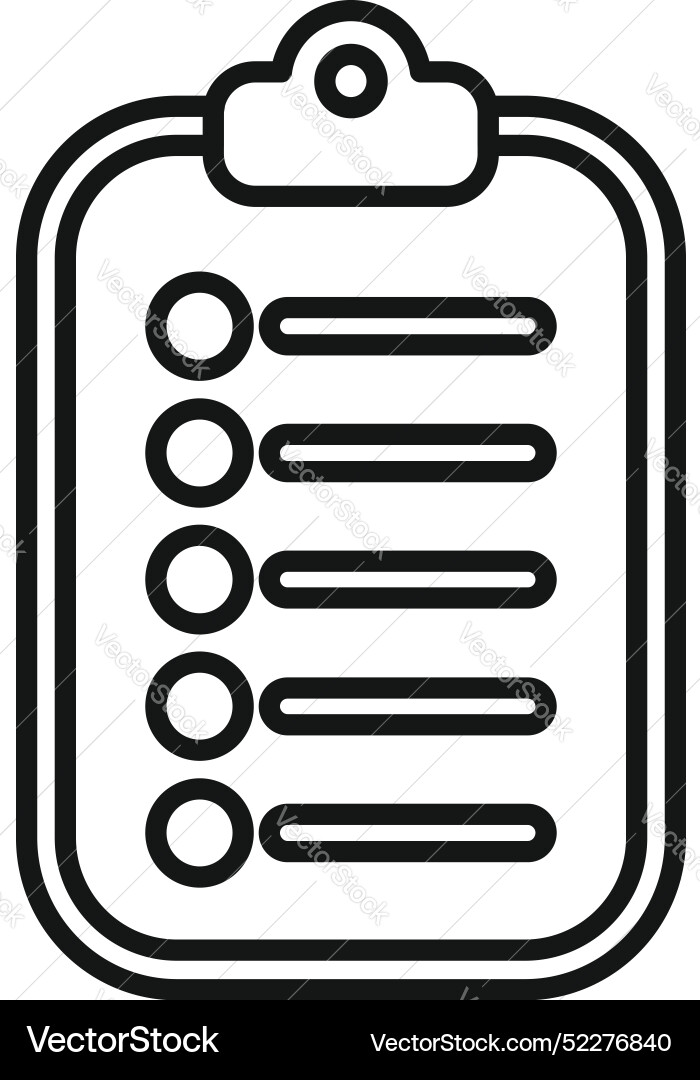 Clipboard showing checklist for test with check Clipboard showing checklist for test with check Vector Image