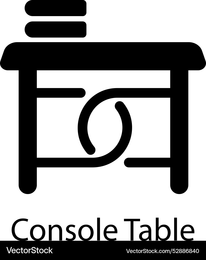 Console table Vector Image