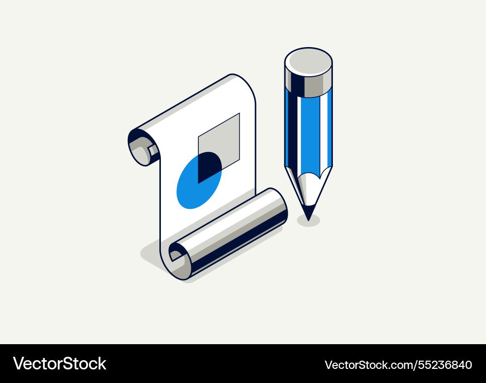 Engineering project concept paper document Engineering project concept paper document vector image