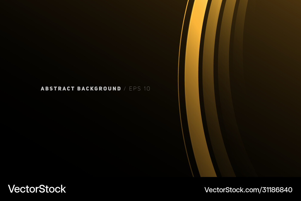 Golden Gradient Circles Abstract Background Vector Image
