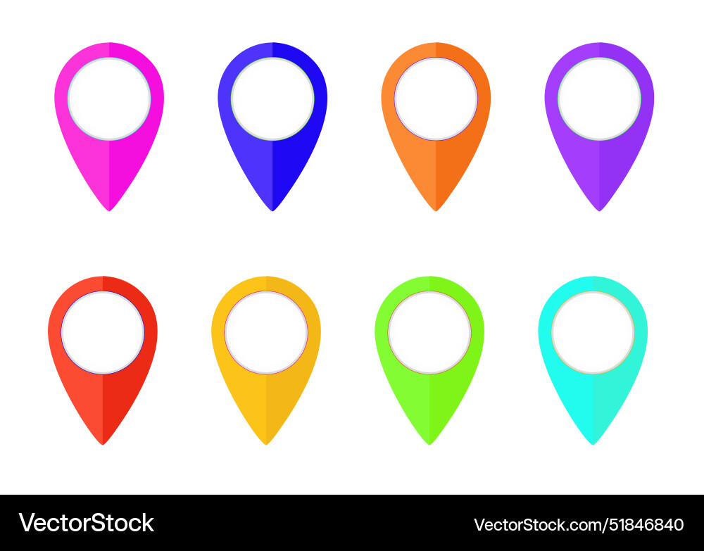Map pin flat design style modern icon pointer Map pin flat design style modern icon pointer vector image