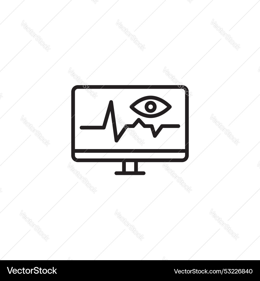 Monitoring icon set computer dashboard data Vector Image