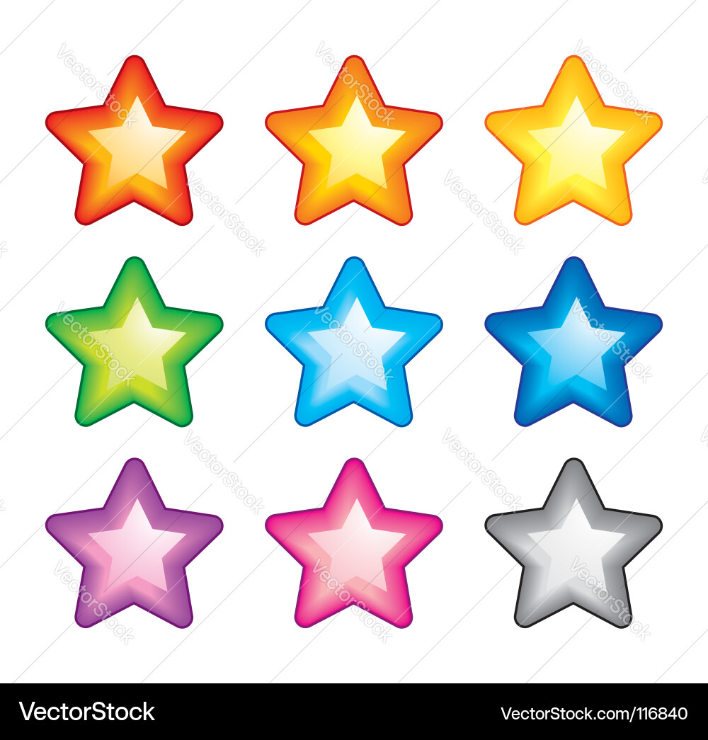 Rainbow stars vector image