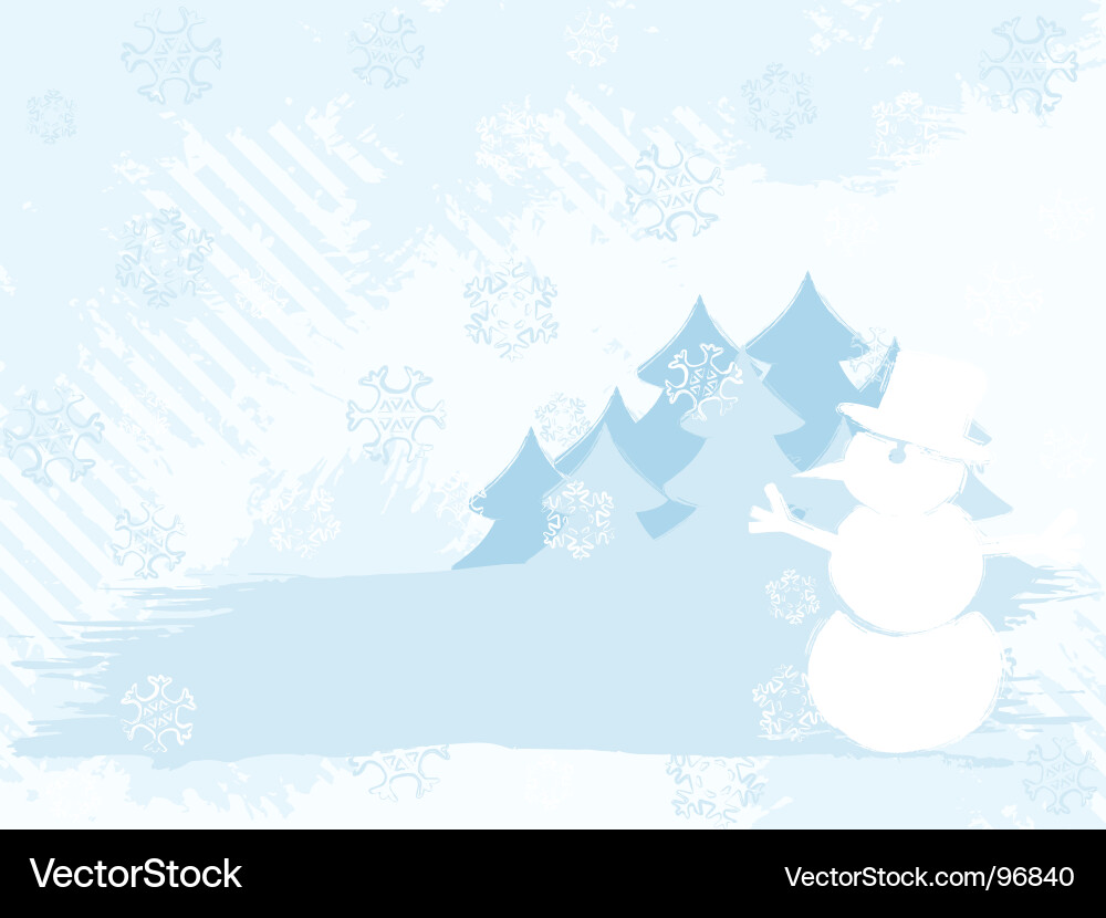 Winter background grunge Vector Image