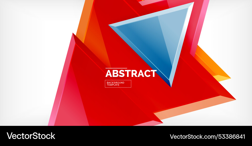 Abstract background - colorful triangles with 3d Abstract background - colorful triangles with 3d Vector Image