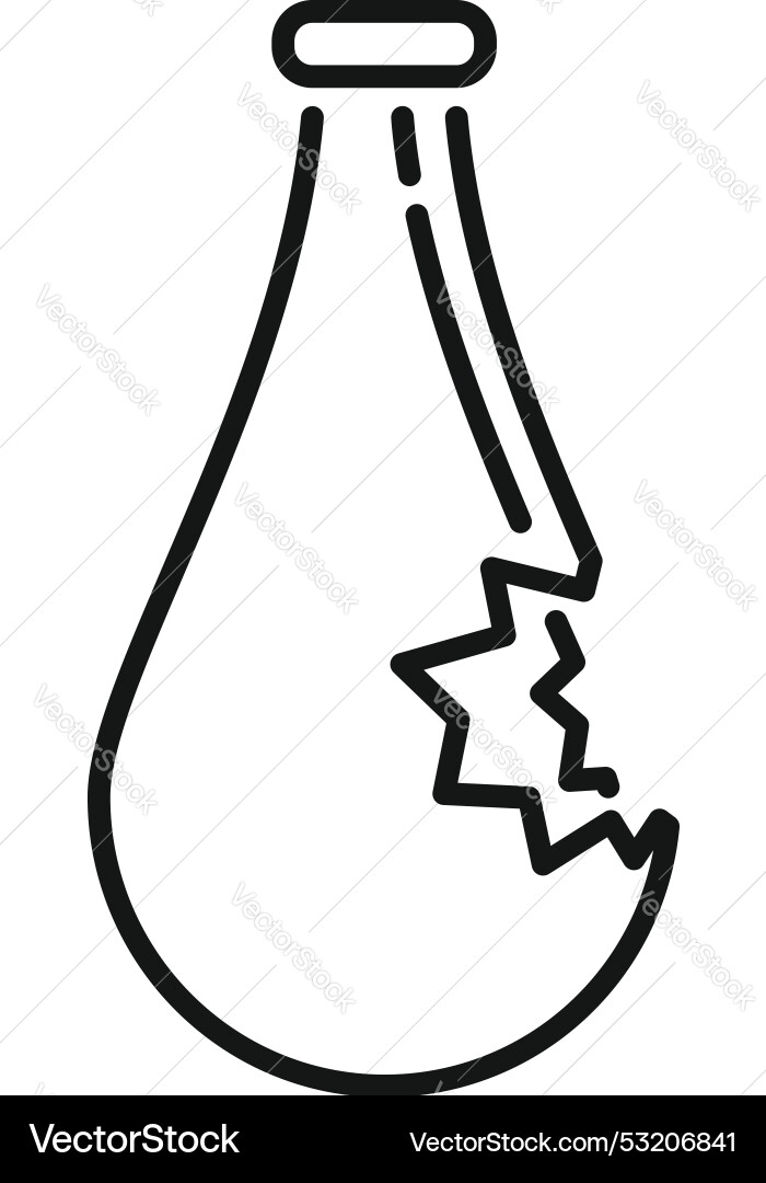 Broken glass bottle with sharp edges presenting Broken glass bottle with sharp edges presenting vector image