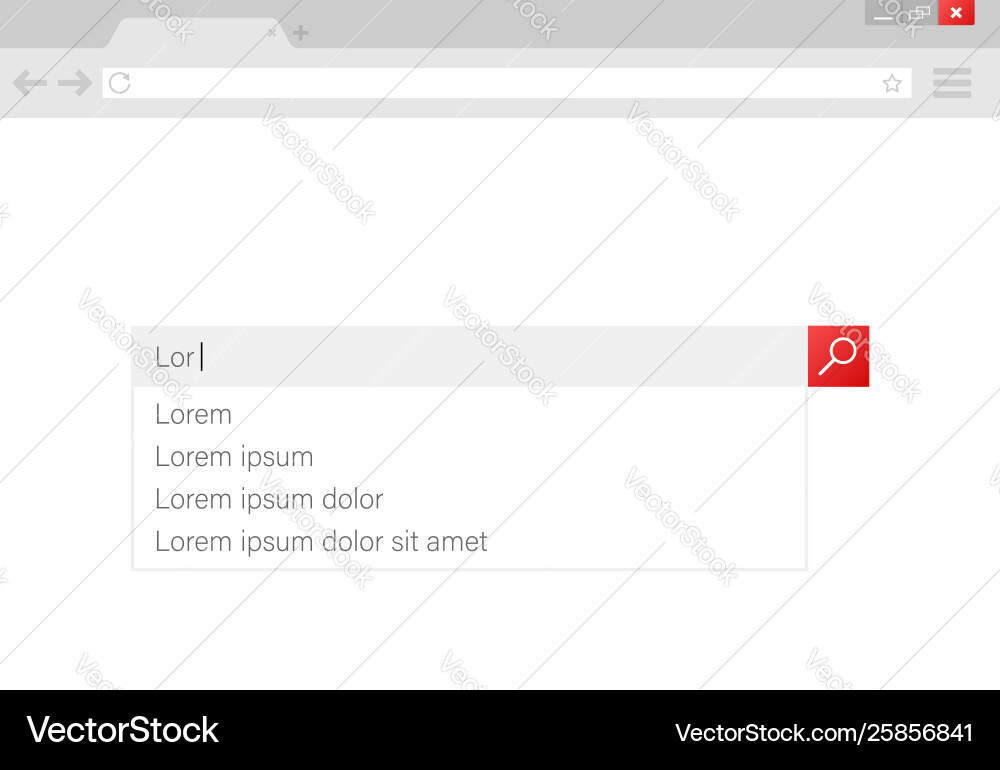 Search Bar Element UI Boxes vector image
