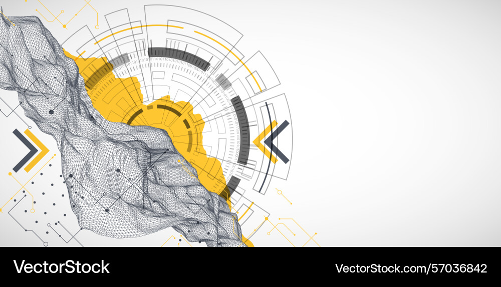Abstract data background with wireframe wave Abstract data background with wireframe wave vector image