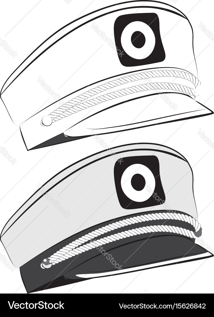 Captain hat Royalty Free Vector Image - VectorStock