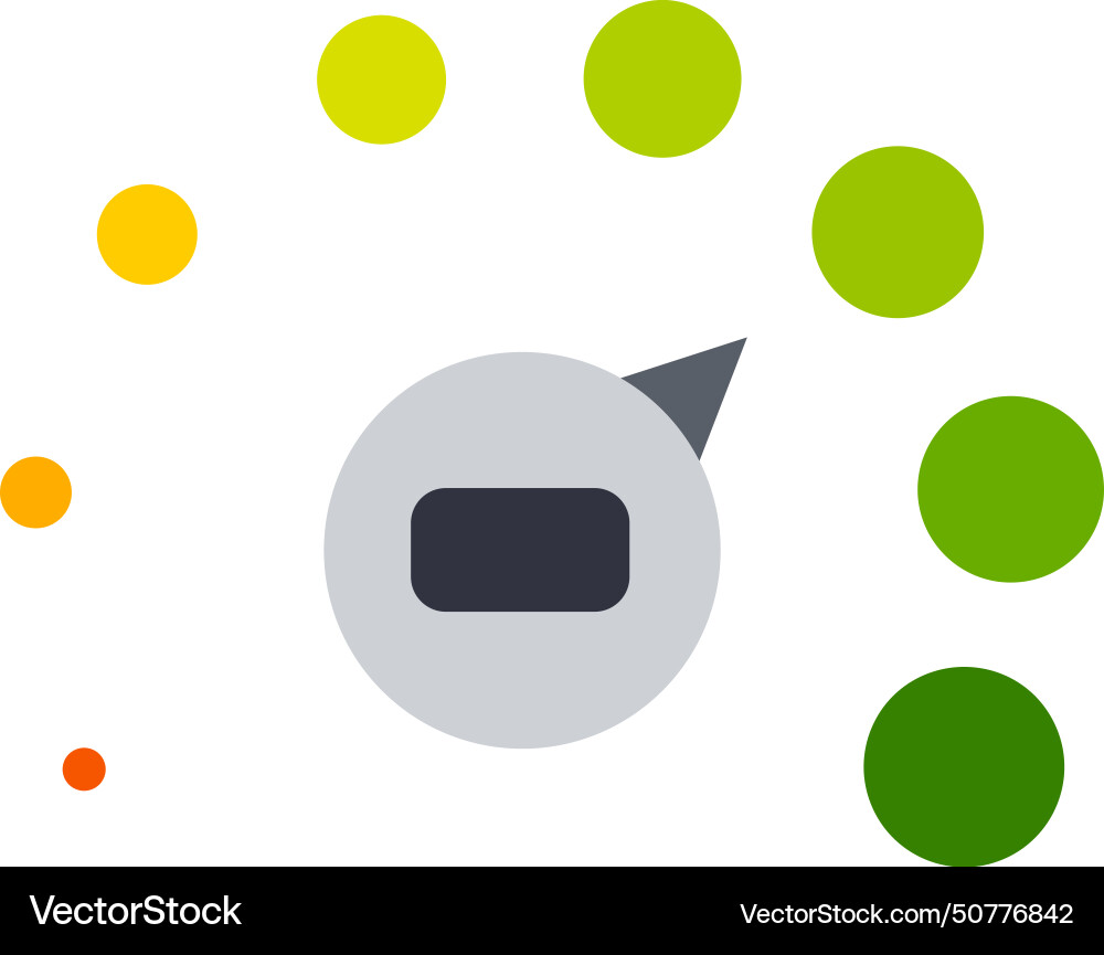 Control panel indicator round score color meter vector image