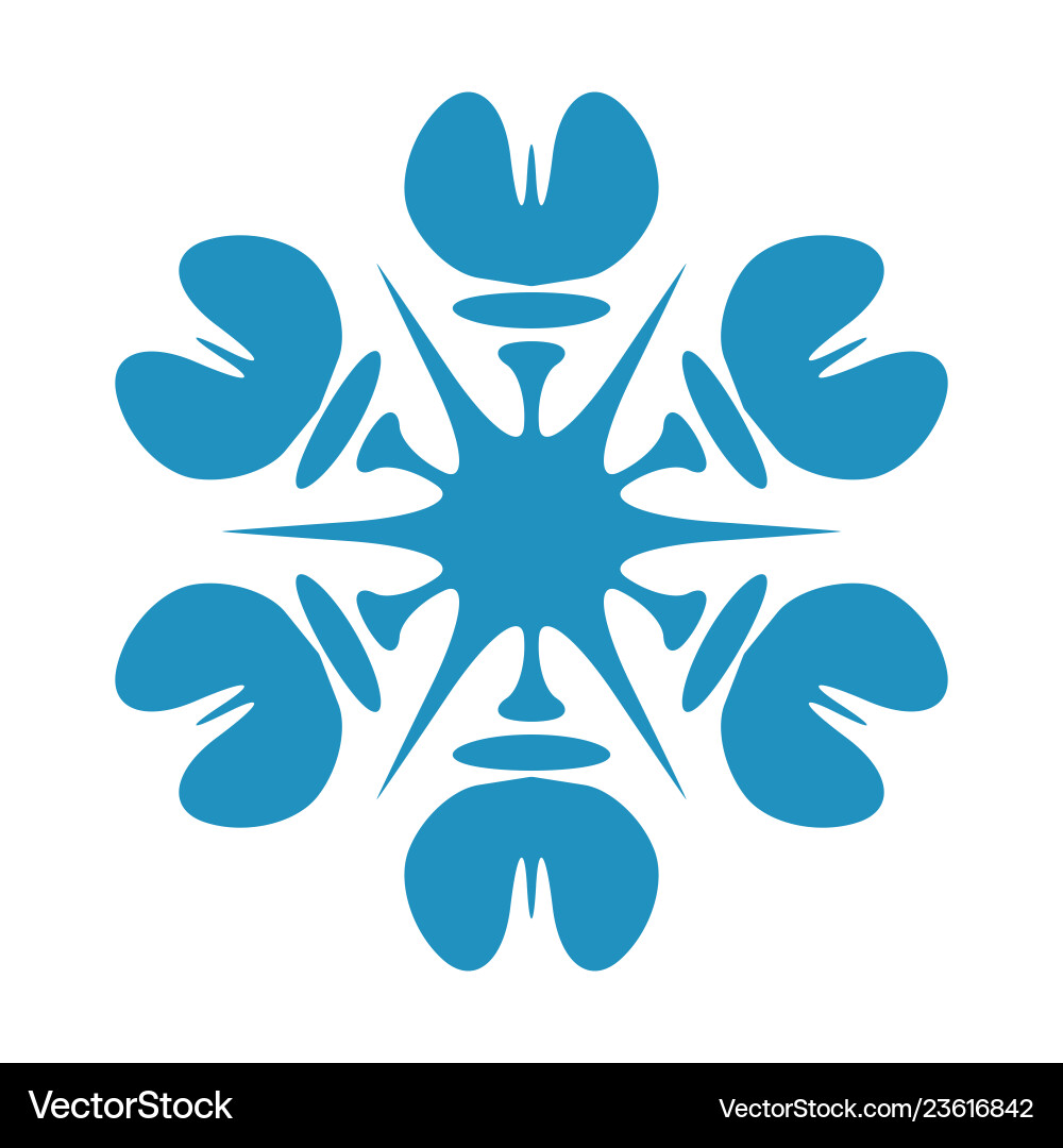 Isolated Snowflake Motif vector image