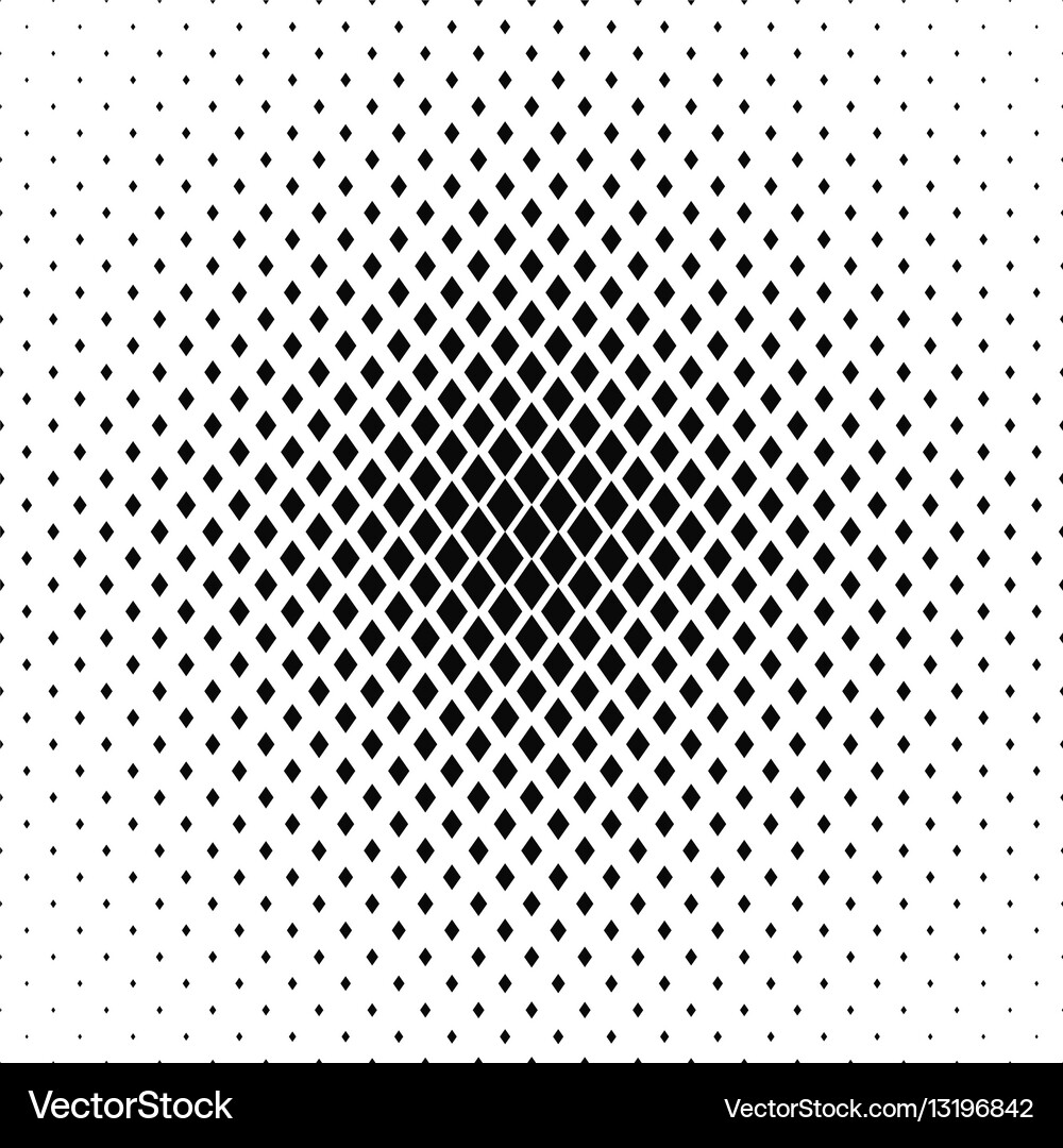 Monochrome rhombus shape pattern design background Vector Image