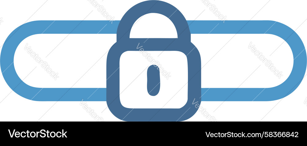Secure Padlock with Chain Icon Vector Image