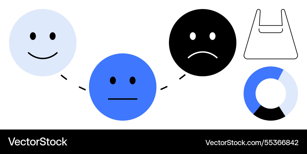 Visuals of emotions transition with consumerism Visuals of emotions transition with consumerism vector image