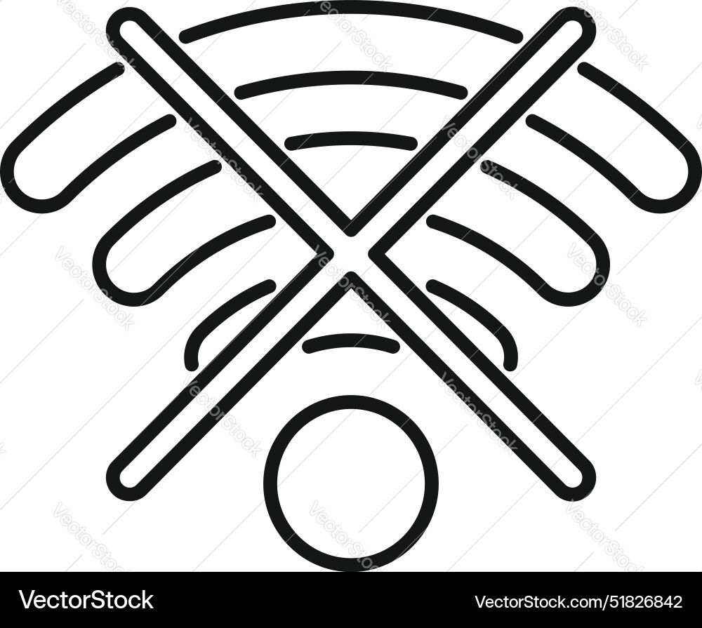 Wifi signal showing internet disconnecting using Wifi signal showing internet disconnecting using vector image