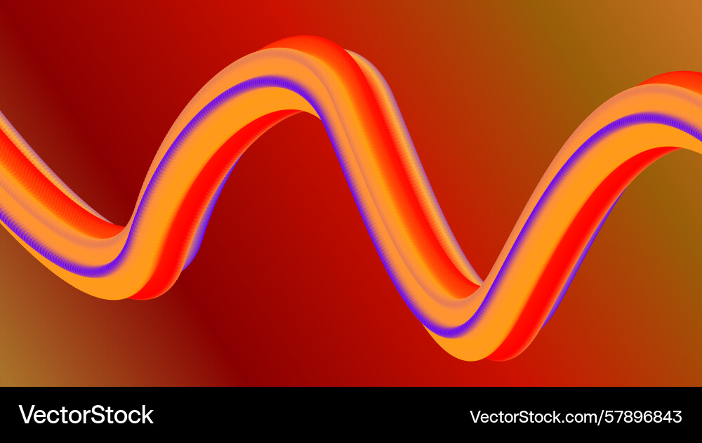 Blend 3d flowing gradient orange background design Vector Image