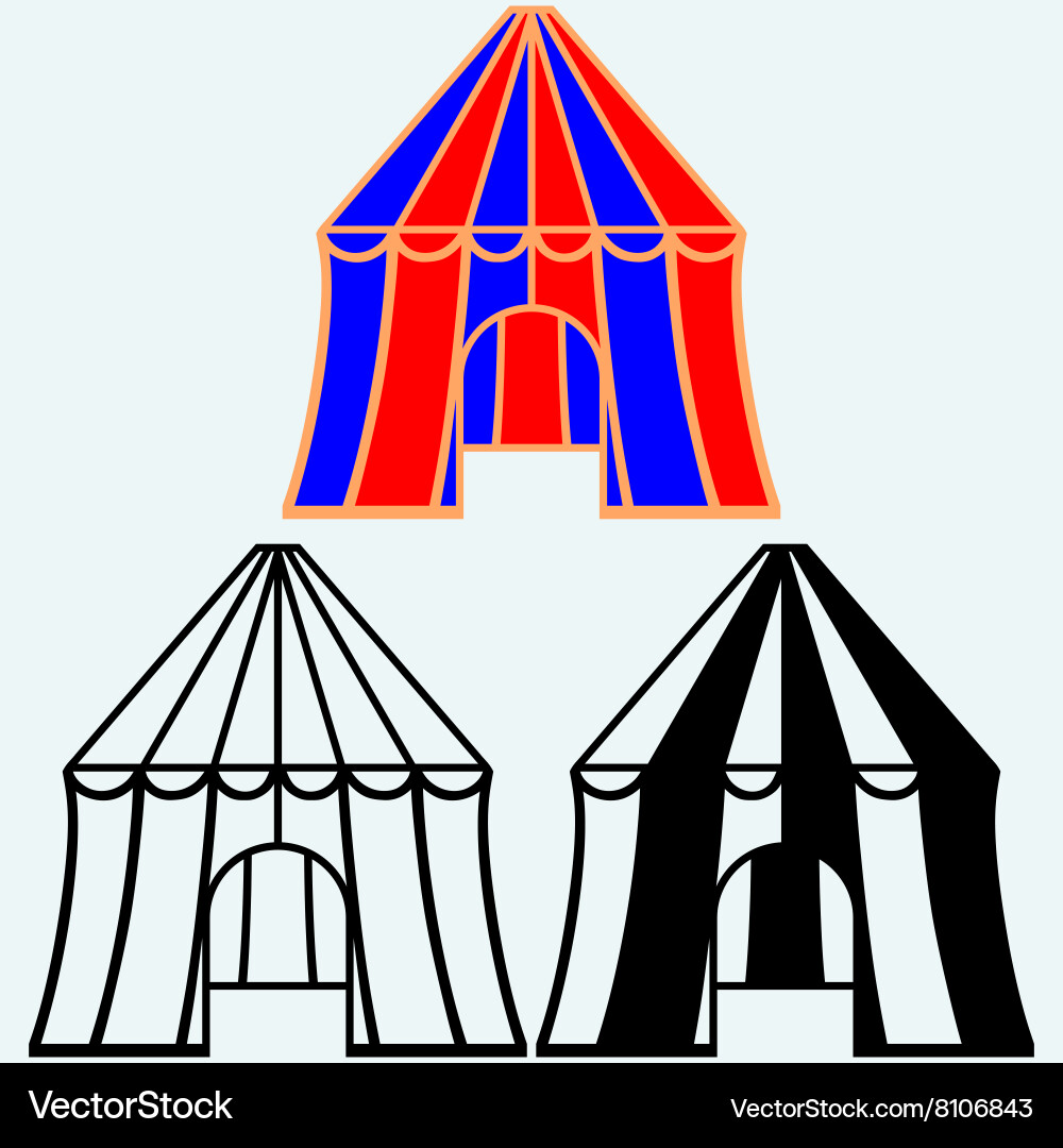 Circus tent icon Royalty Free Vector Image - VectorStock