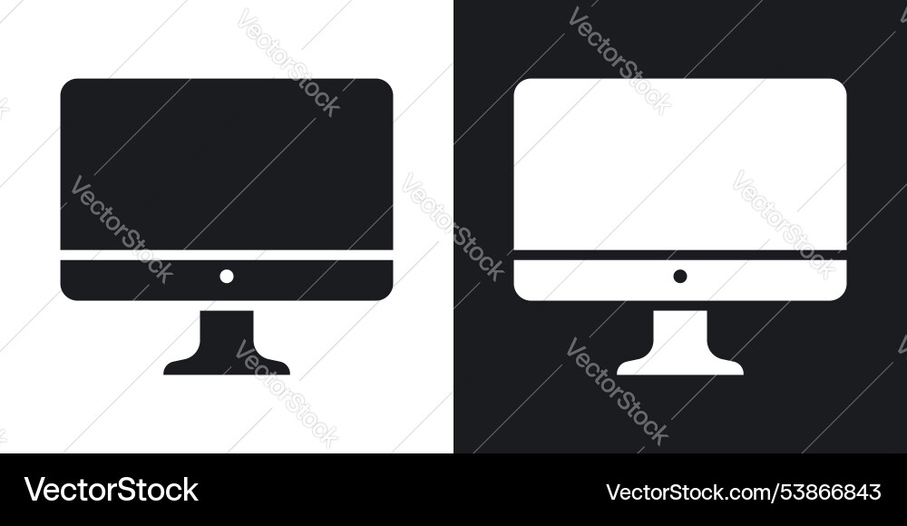 Computer screen icon set Vector Image
