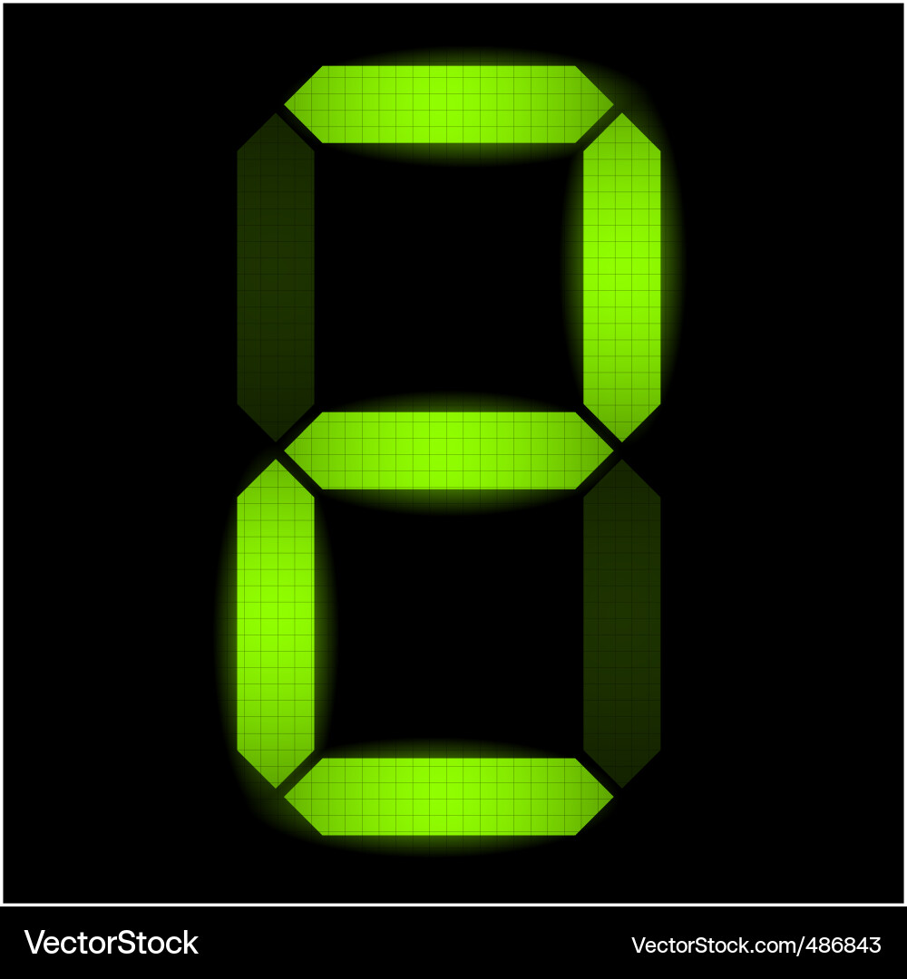 Digital Two Number Display vector image