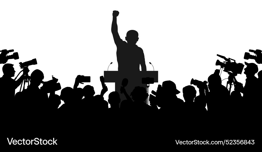 Election candidate with program Election candidate with program vector image