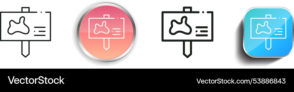 Fishing icon thin linear regular and button style Fishing icon thin linear regular and button style Vector Image